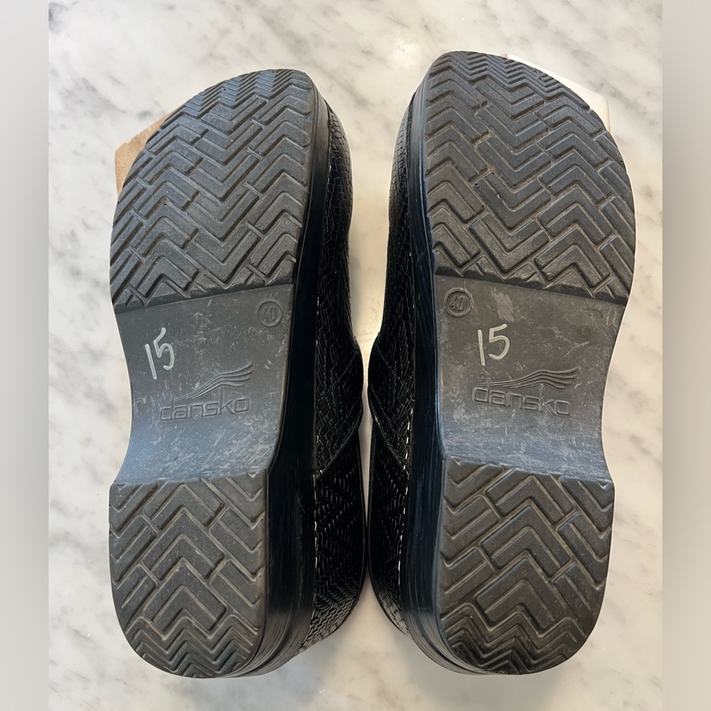 Dansko Black Textured Clog, Size 40 - image 5